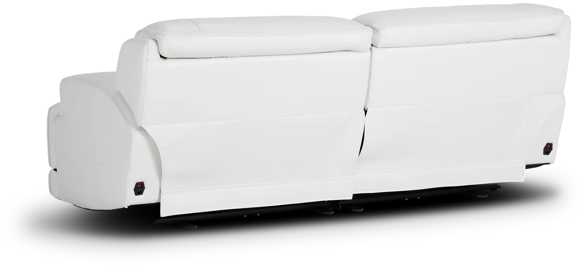 Reign White Lthr/vinyl Power Reclining Sofa Reign White Lthr/vinyl Power Reclining Sofa