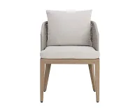 Ukiah Light Gray Cushioned Arm Chair