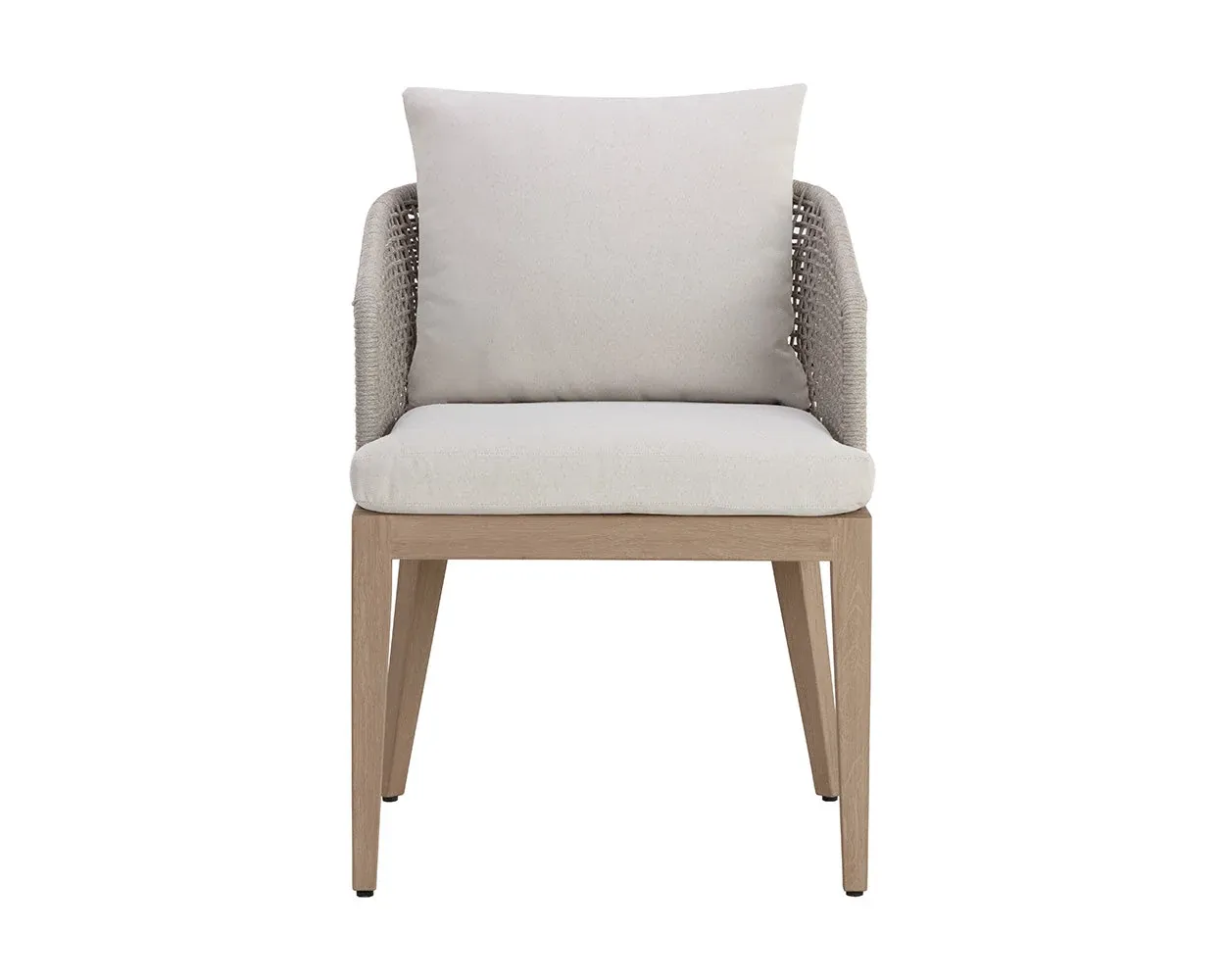 Ukiah Light Gray Cushioned Arm Chair