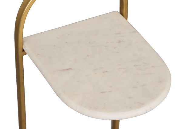 Itsaso Gold Metal Accent Table