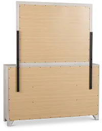 Delray White Dresser & Mirror