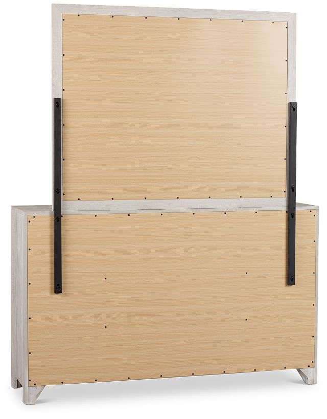 Delray White Dresser & Mirror