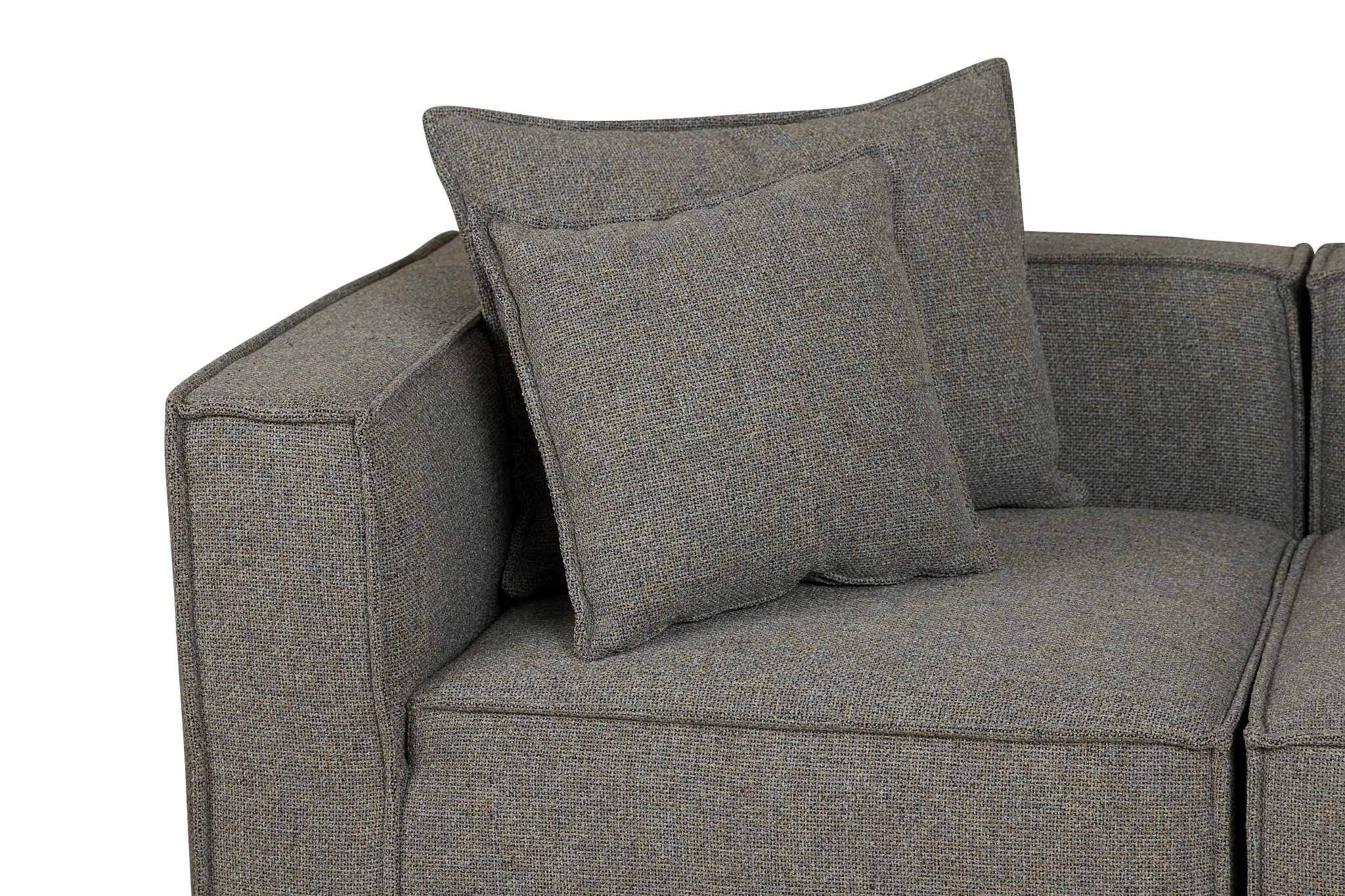 Tatum Gray Fabric 3-piece Modular Sofa