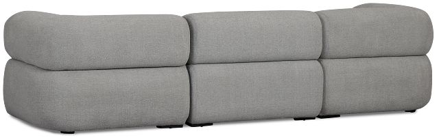 Celeste Light Gray Fabric 3-piece Modular Sofa