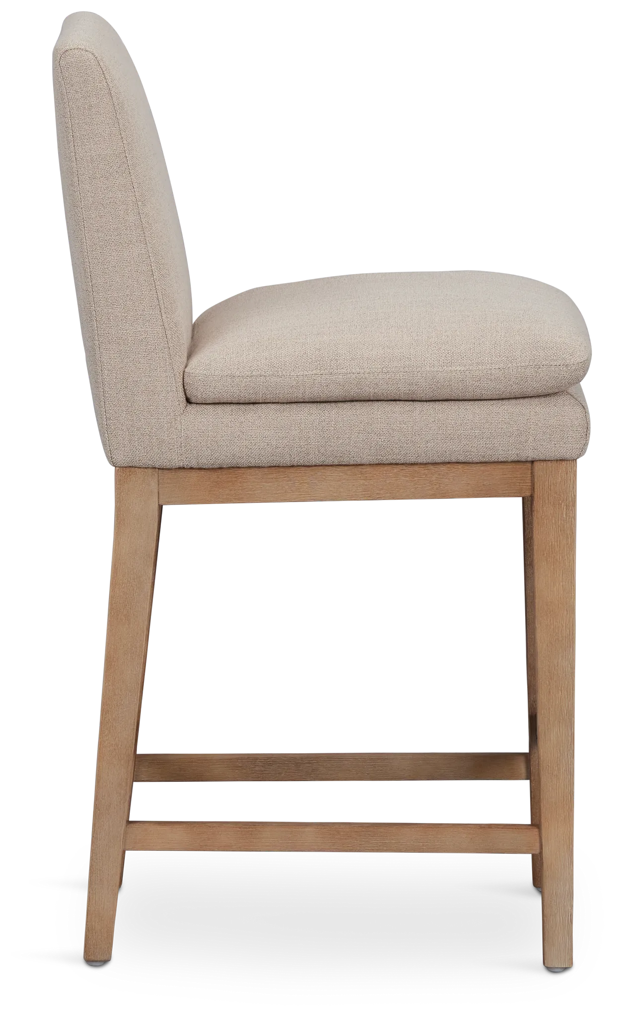 Willow Light Beige Fabric 24" Upholstered Barstool