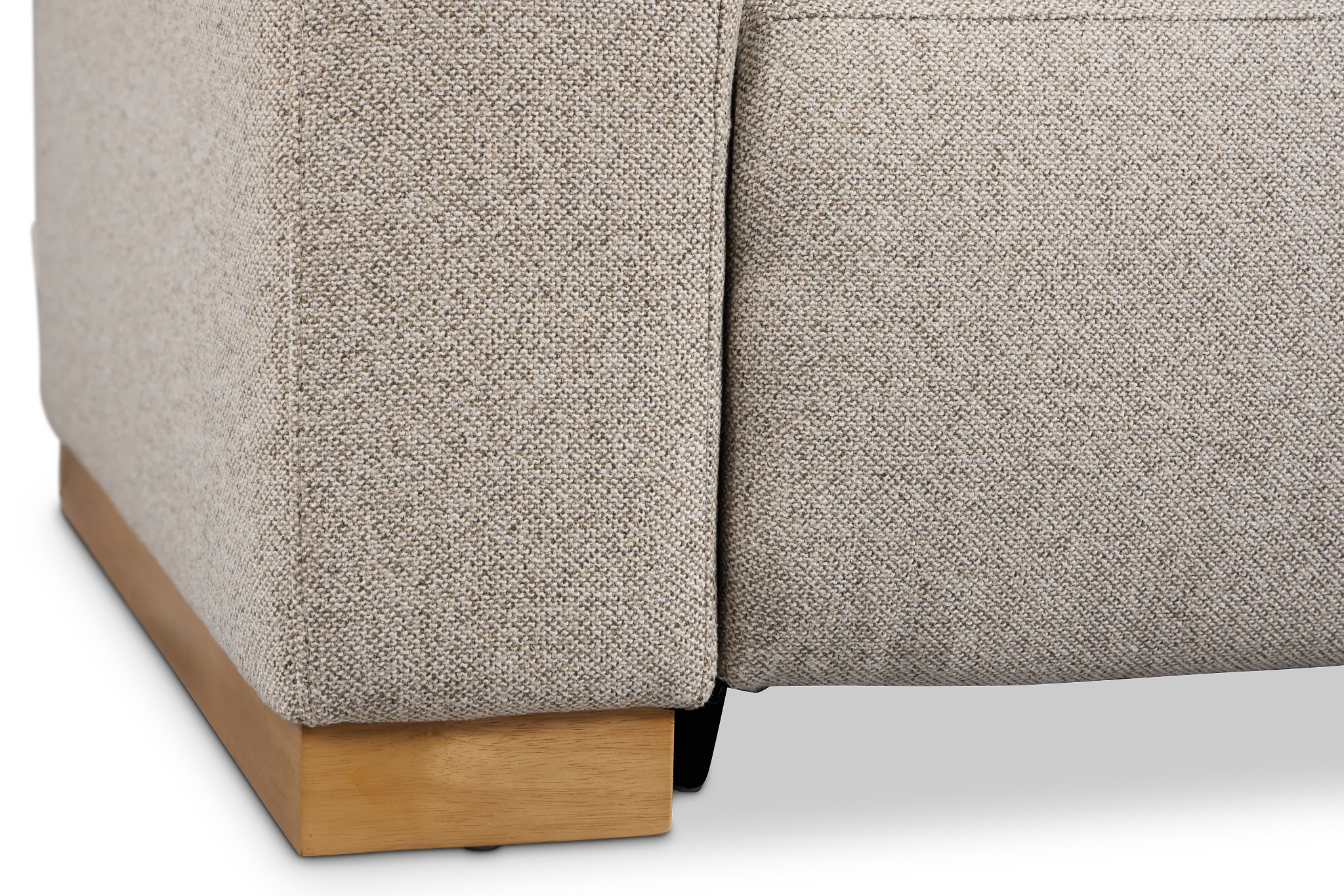 Leona Light Gray Fabric 2-piece Modular Power Loveseat