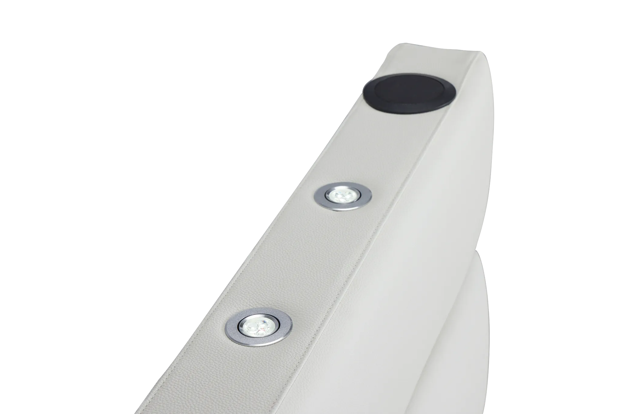 Miami White Uph Platform Bed