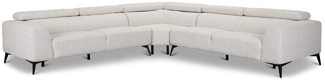 Alina Beige Fabric Small Two-arm Sectional