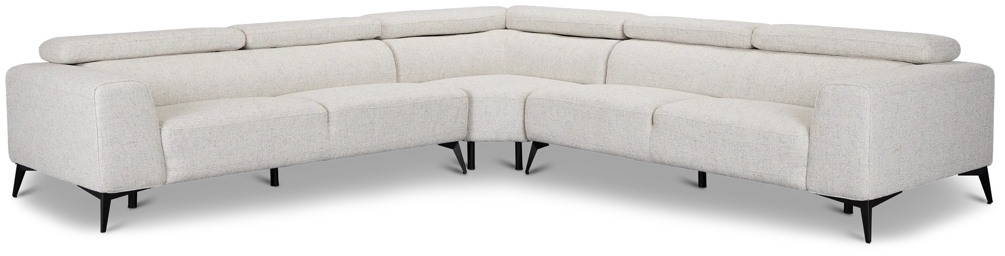 Alina Beige Fabric Small Two-arm Sectional