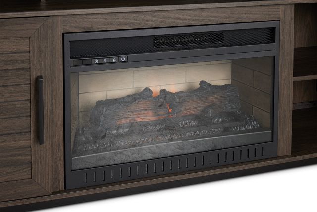 Foster Gray 60" Tv Stand With Fireplace Insert