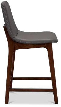 Hamilton Dark Gray Micro 24" Upholstered Barstool