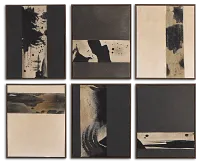 Linus Brown Set Of 6 Canvas Wall Art