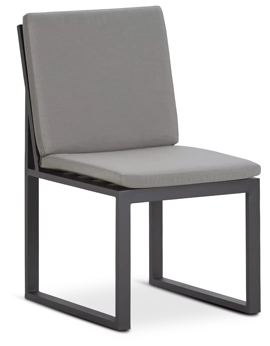 Linear Dark Gray Aluminum Cushioned Chair Linear Dark Gray Aluminum Cushioned Chair