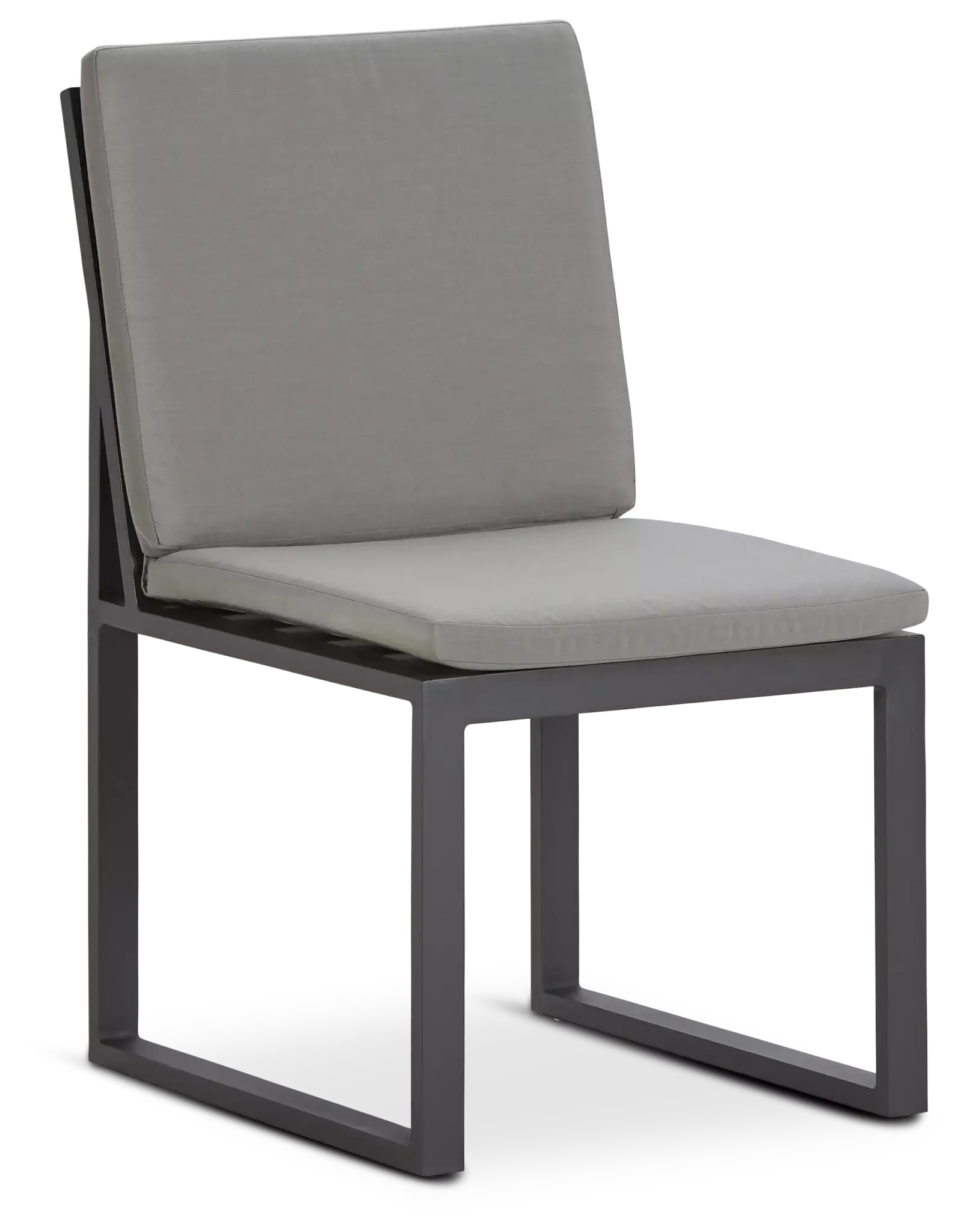 Linear Dark Gray Aluminum Cushioned Chair Linear Dark Gray Aluminum Cushioned Chair