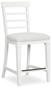 Cape Cod Ivory 24" Upholstered Barstool