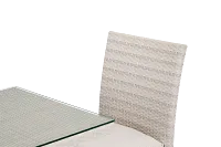 Bahia White 27" Square Table & 2 Chairs