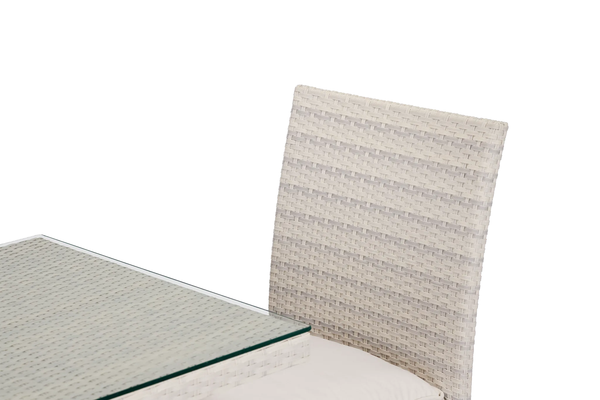 Bahia White 27" Square Table & 2 Chairs