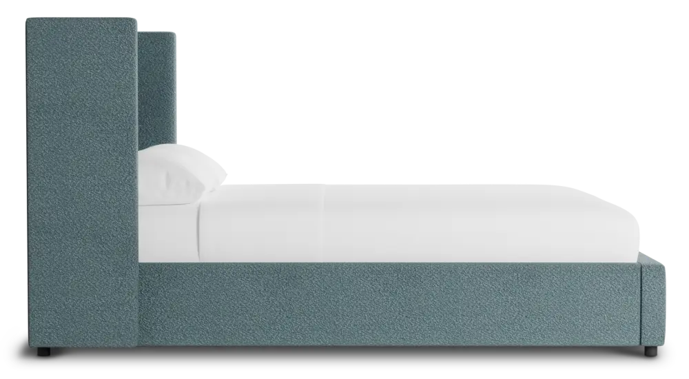 Captiva Sutton Blue 48" Upholstered Shelter Bed Captiva Sutton Blue 48" Upholstered Shelter Bed