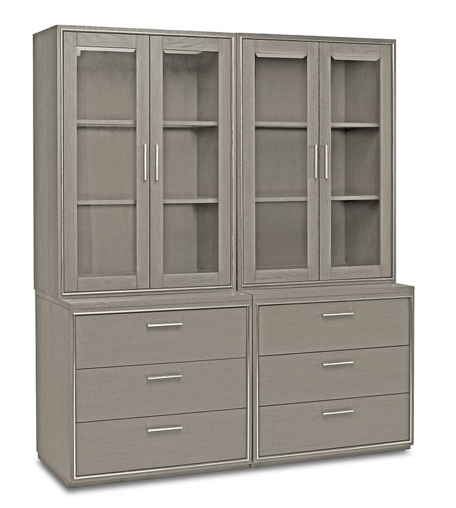 Highline Gray Drawer Bookcase