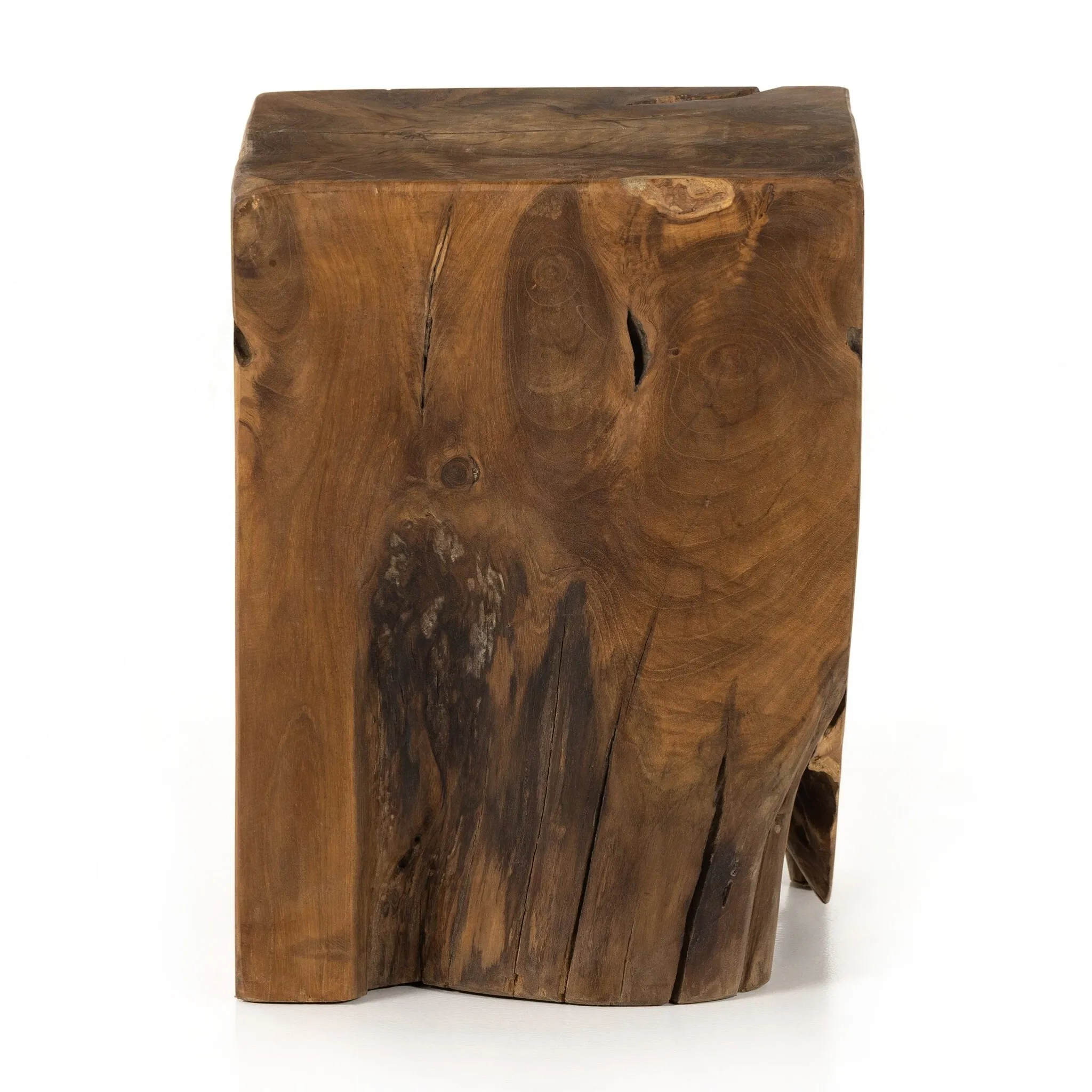 Byron Mid Tone Teak Accent Stool
