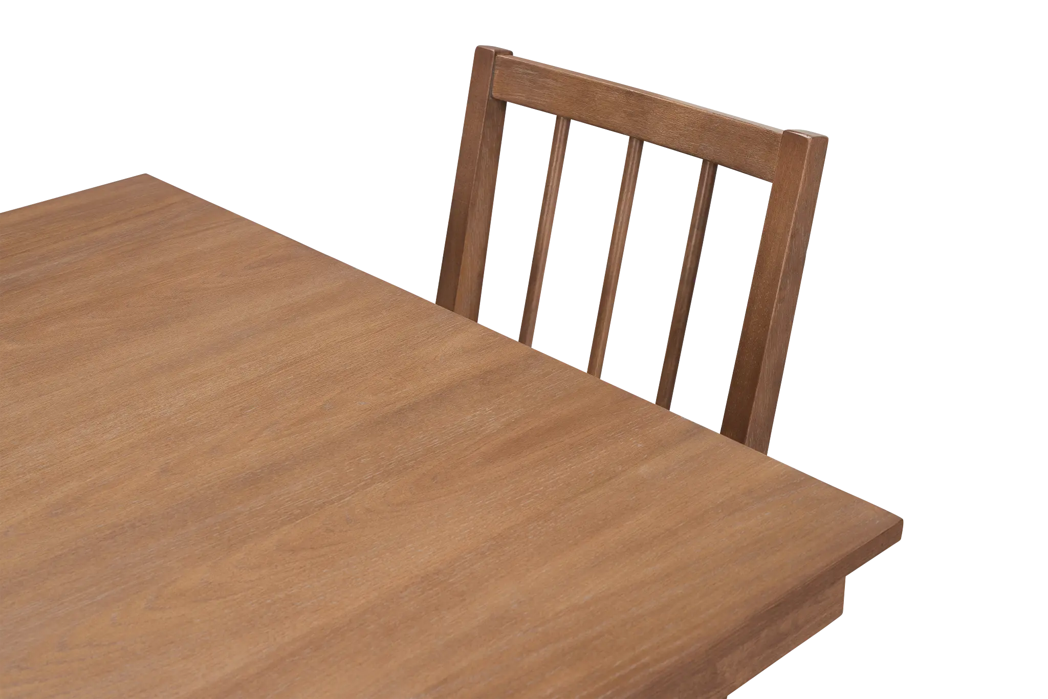 Provo Mid Tone Rect Table, 4 Woven Chairs & Bench Provo Mid Tone Rect Table, 4 Woven Chairs & Bench