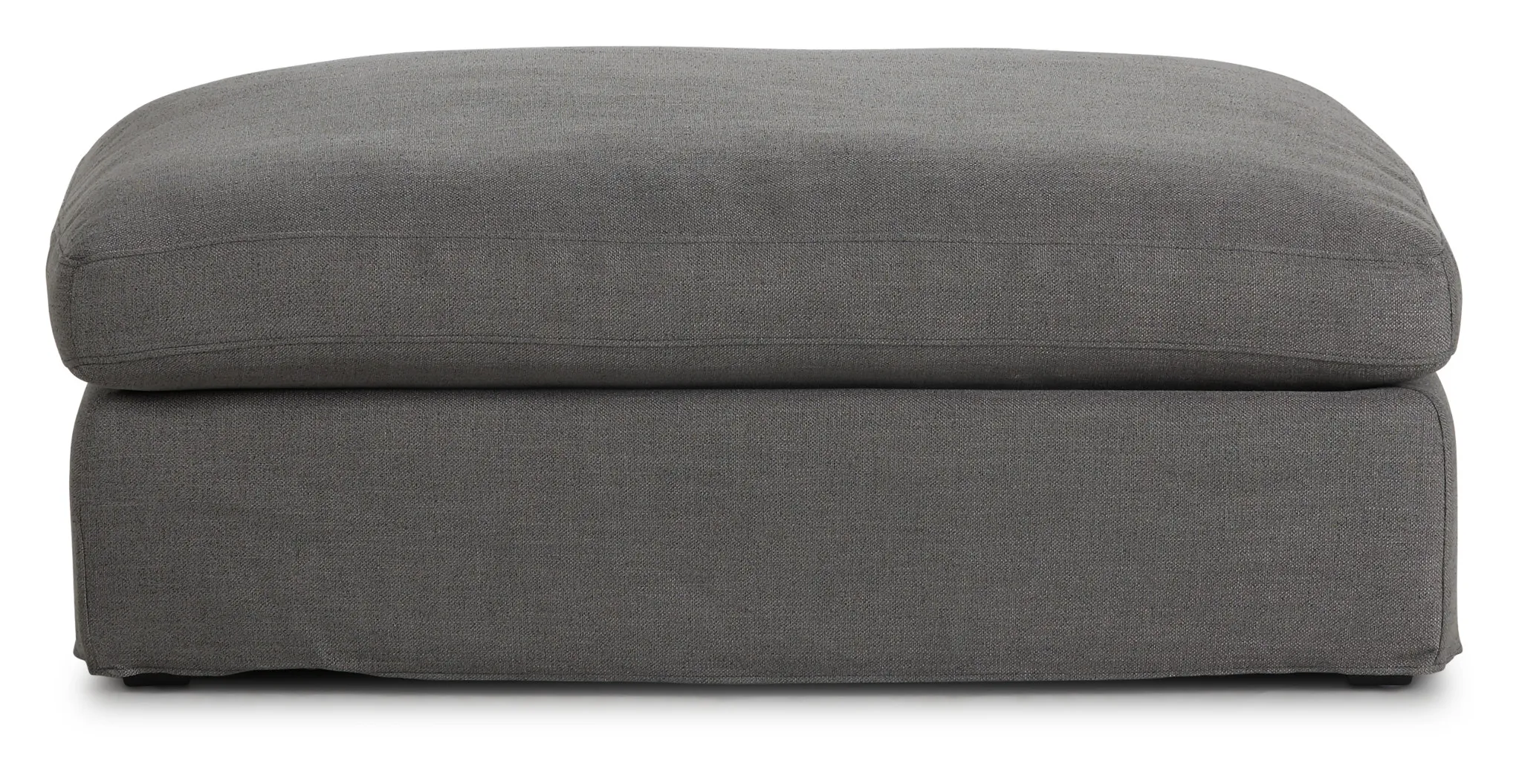Willow Gray Fabric Ottoman