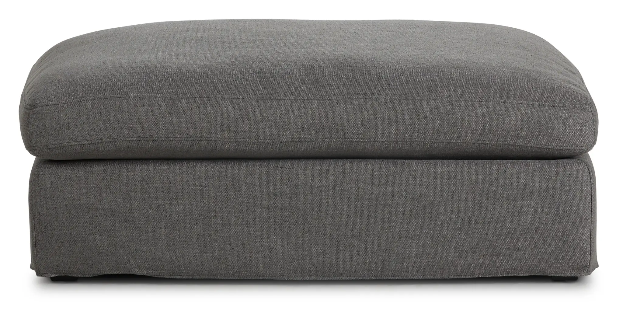 Willow Gray Fabric Ottoman Willow Gray Fabric Ottoman