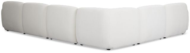 Halsey White Fabric Medium Two-arm Sectional