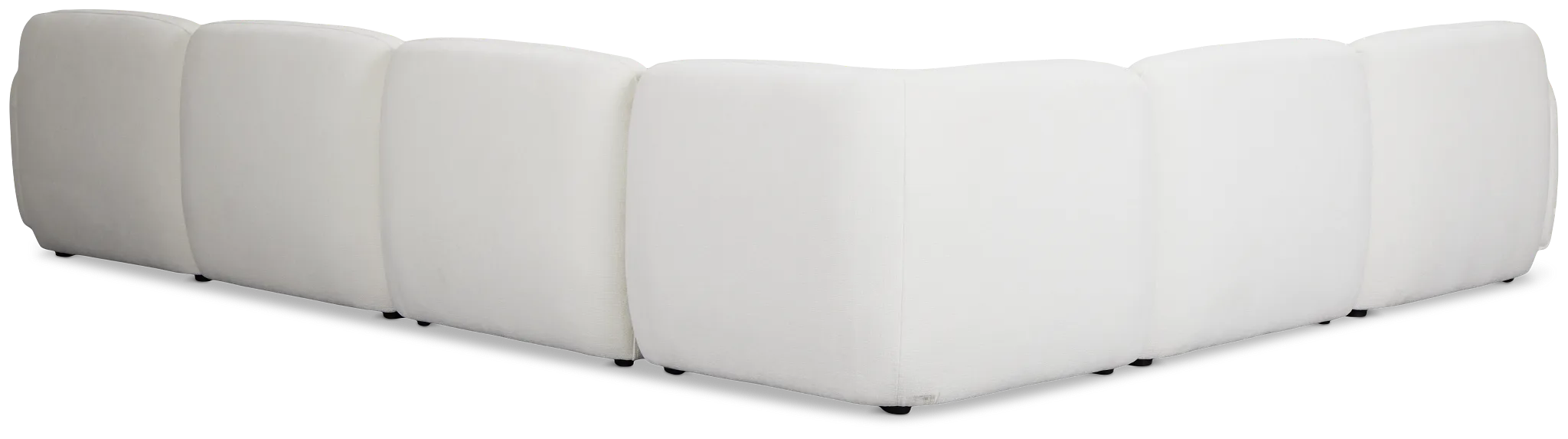 Halsey White Fabric Medium Two-arm Sectional