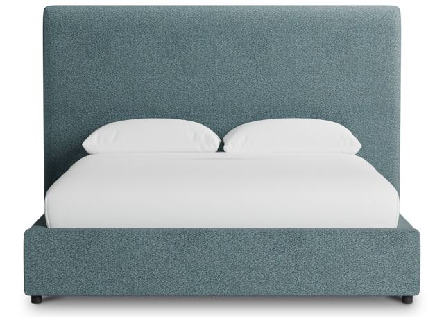Grayton Sutton Blue 54" Upholstered Platform Bed