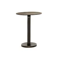 Four Hands Deem Dark Gray Round End Table