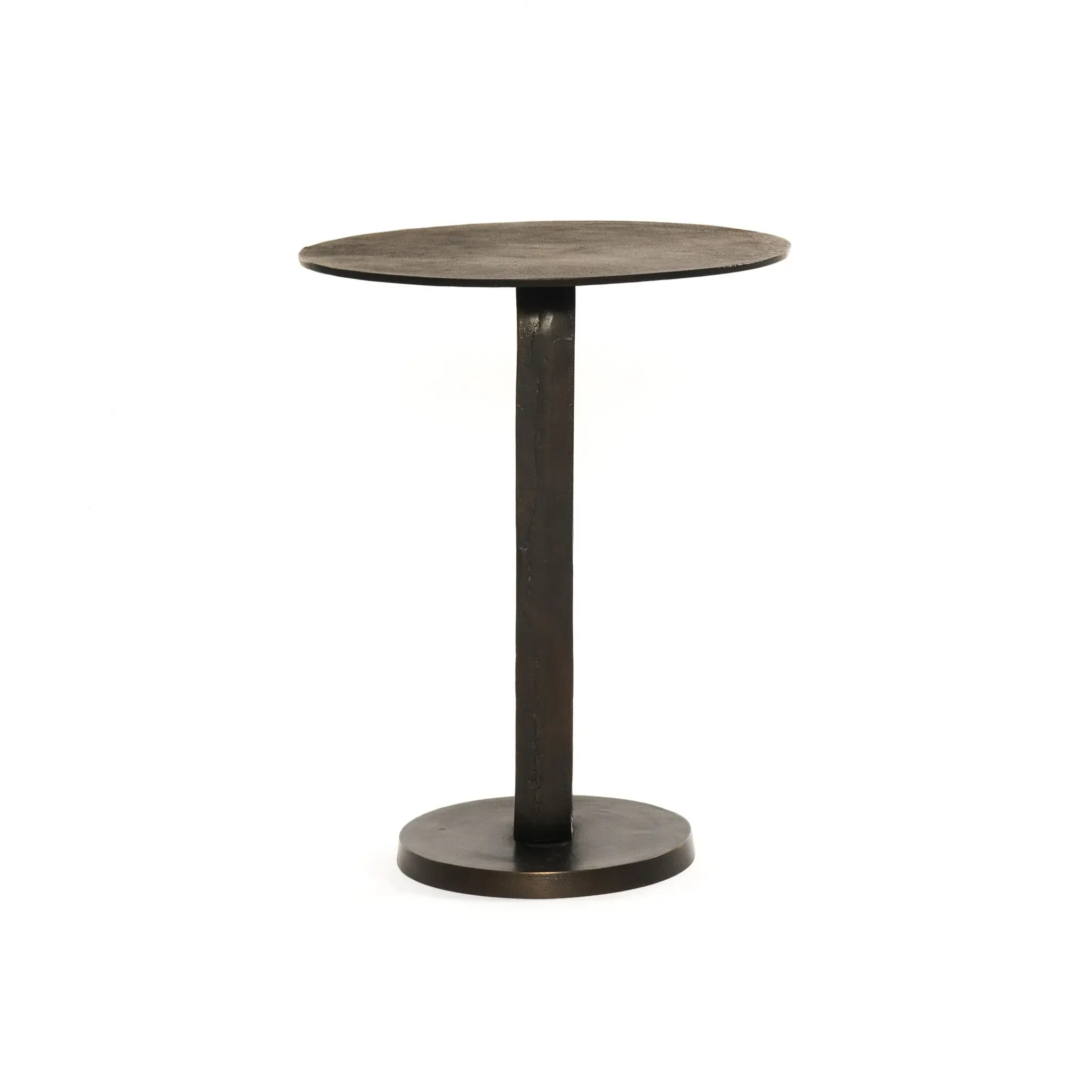 Four Hands Deem Dark Gray Round End Table Four Hands Deem Dark Gray Round End Table