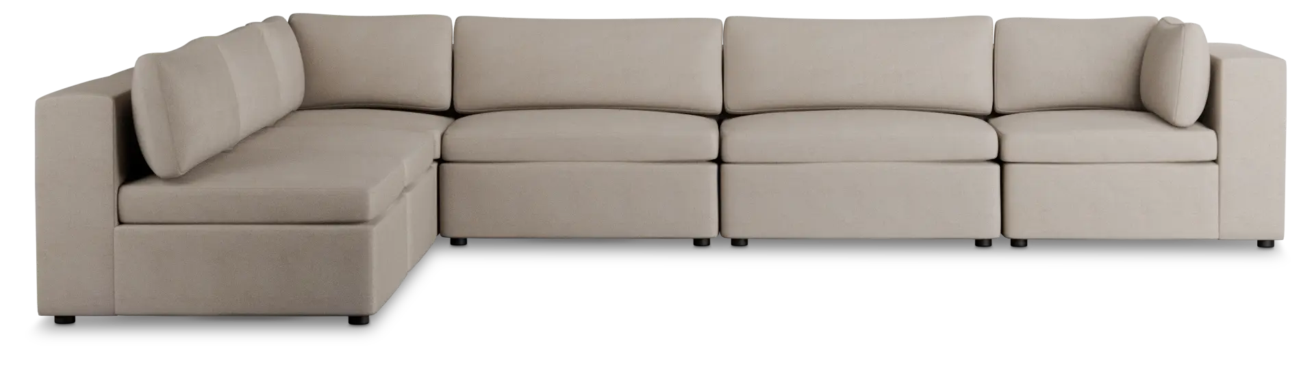 Destin Sutton Beige Fabric 6-piece Modular Sectional Destin Sutton Beige Fabric 6-piece Modular Sectional