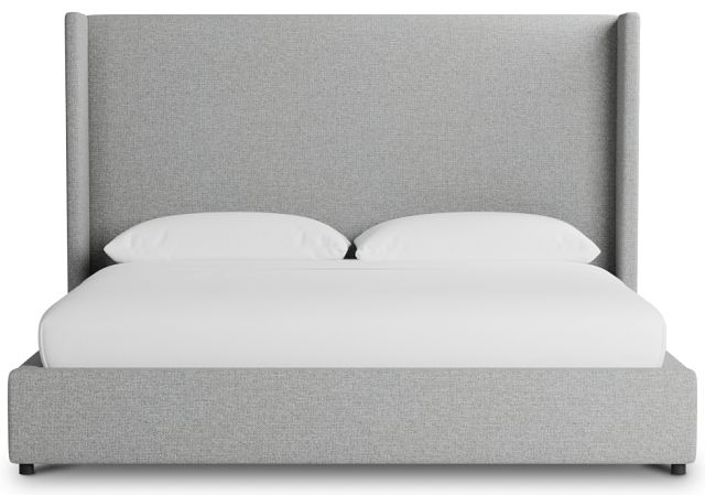 Captiva Suave Gray 60" Upholstered Shelter Bed