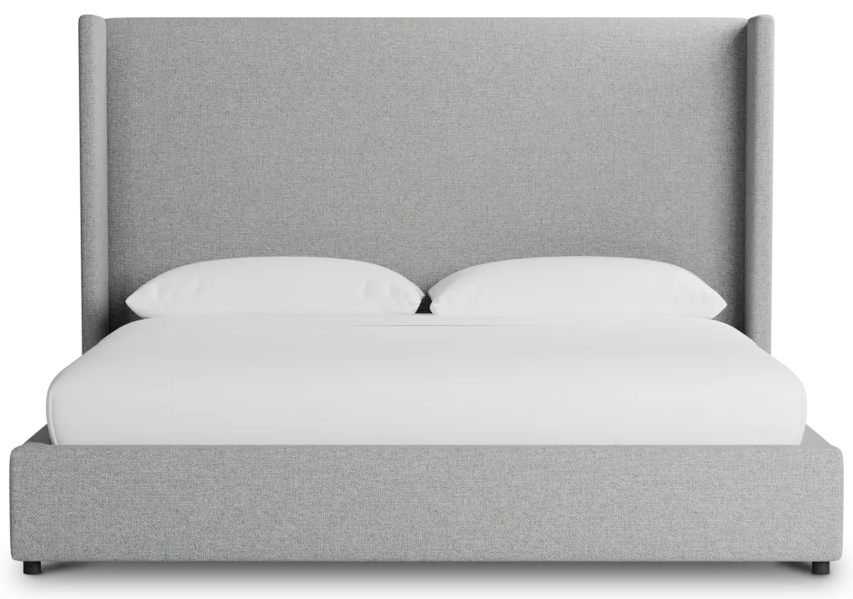 Captiva Suave Gray 60" Upholstered Shelter Bed