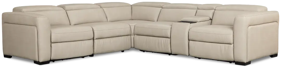 Melody Light Gray Micro Medium Dual Power 2-arm Reclining Sectional Melody Light Gray Micro Medium Dual Power 2-arm Reclining Sectional