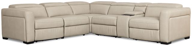 Melody Light Gray Micro Medium Dual Power 2-arm Reclining Sectional