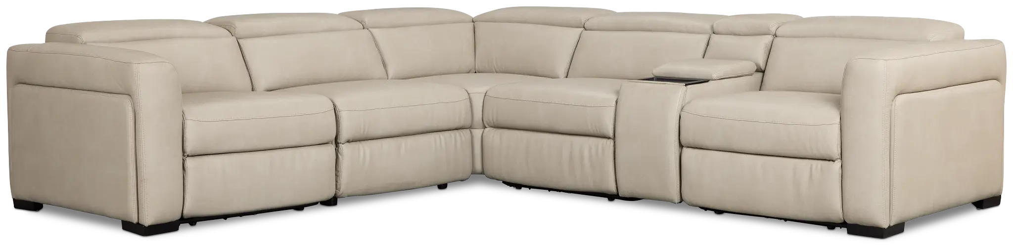 Melody Light Gray Micro Medium Dual Power 2-arm Reclining Sectional Melody Light Gray Micro Medium Dual Power 2-arm Reclining Sectional