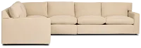Hudson Beige Fabric Medium Two-arm Sectional