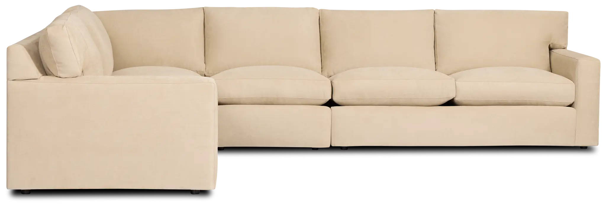 Hudson Beige Fabric Medium Two-arm Sectional Hudson Beige Fabric Medium Two-arm Sectional