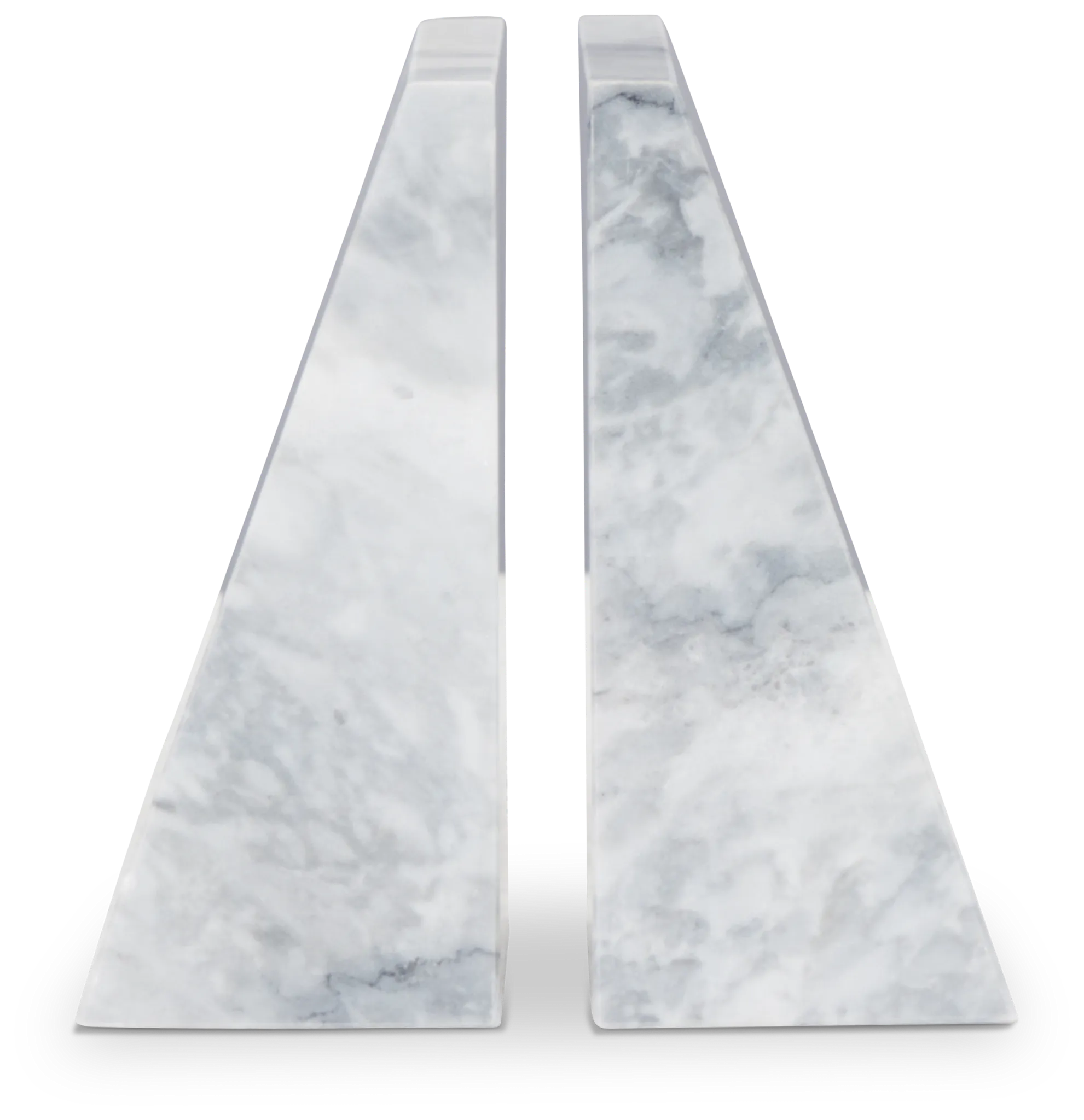 Ludo White Marble Bookends