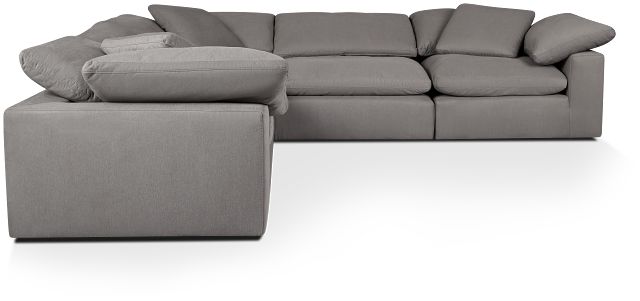 Nixon Light Gray Fabric 5-piece Modular Sectional