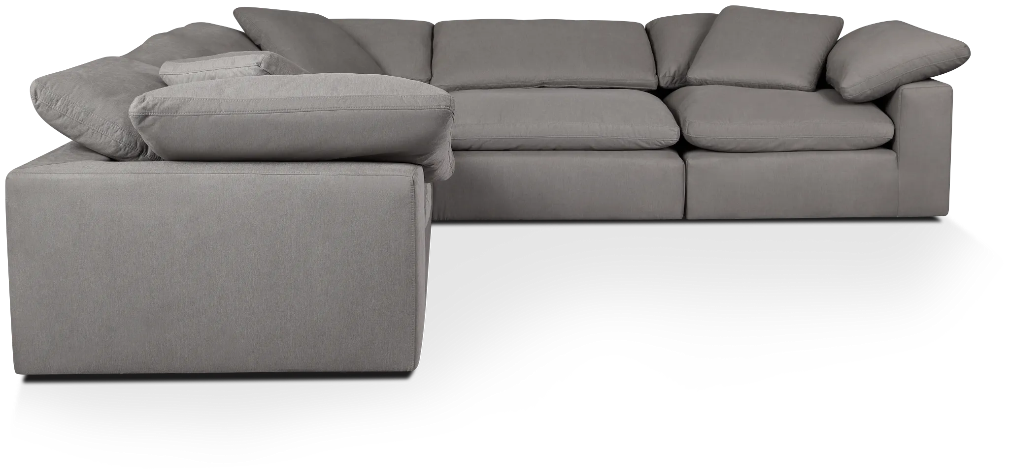 Nixon Light Gray Fabric 5-piece Modular Sectional