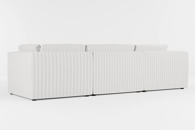 Destin Sea Lane Light Gray Fabric 3-piece Modular Sofa