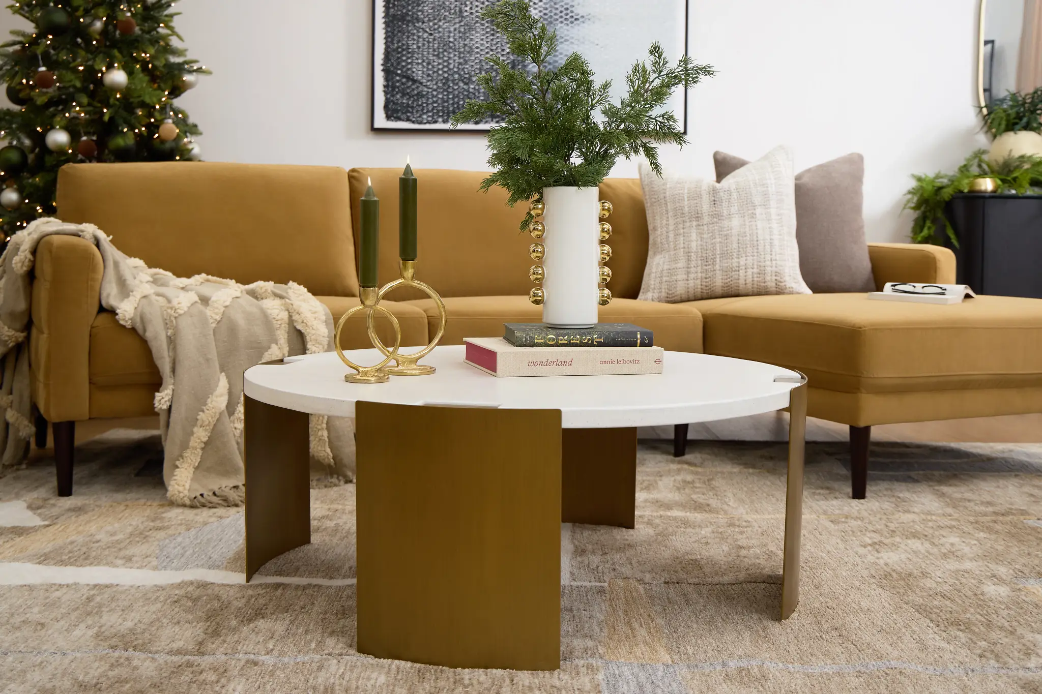 Layered Table Decor: 