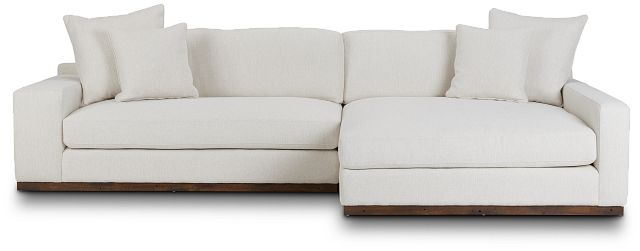 Mckenzie White Fabric Right Chaise Sectional