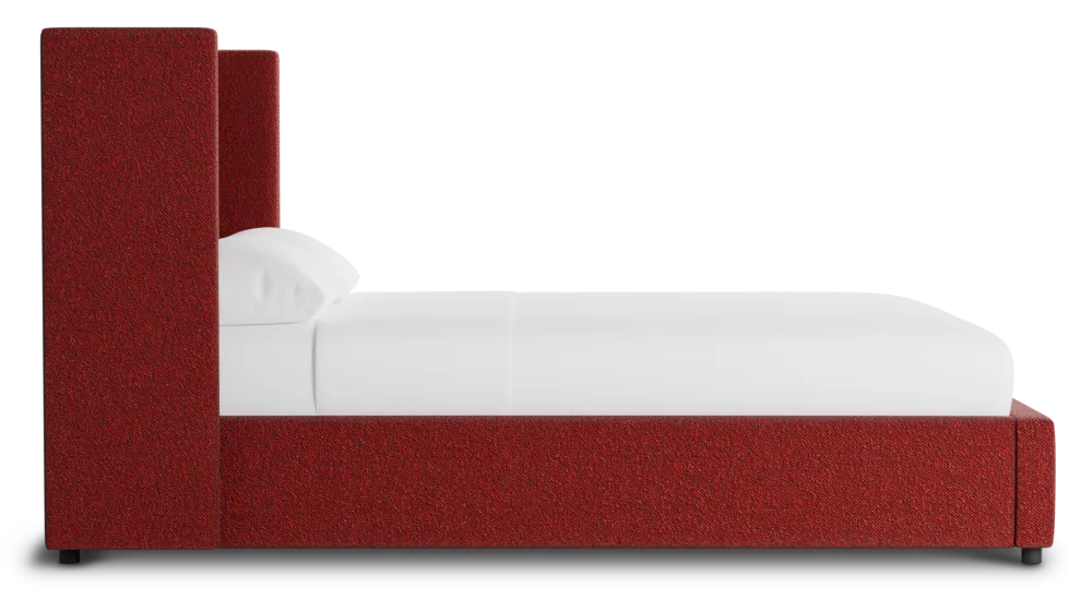 Captiva Elite Red 48" Upholstered Shelter Bed
