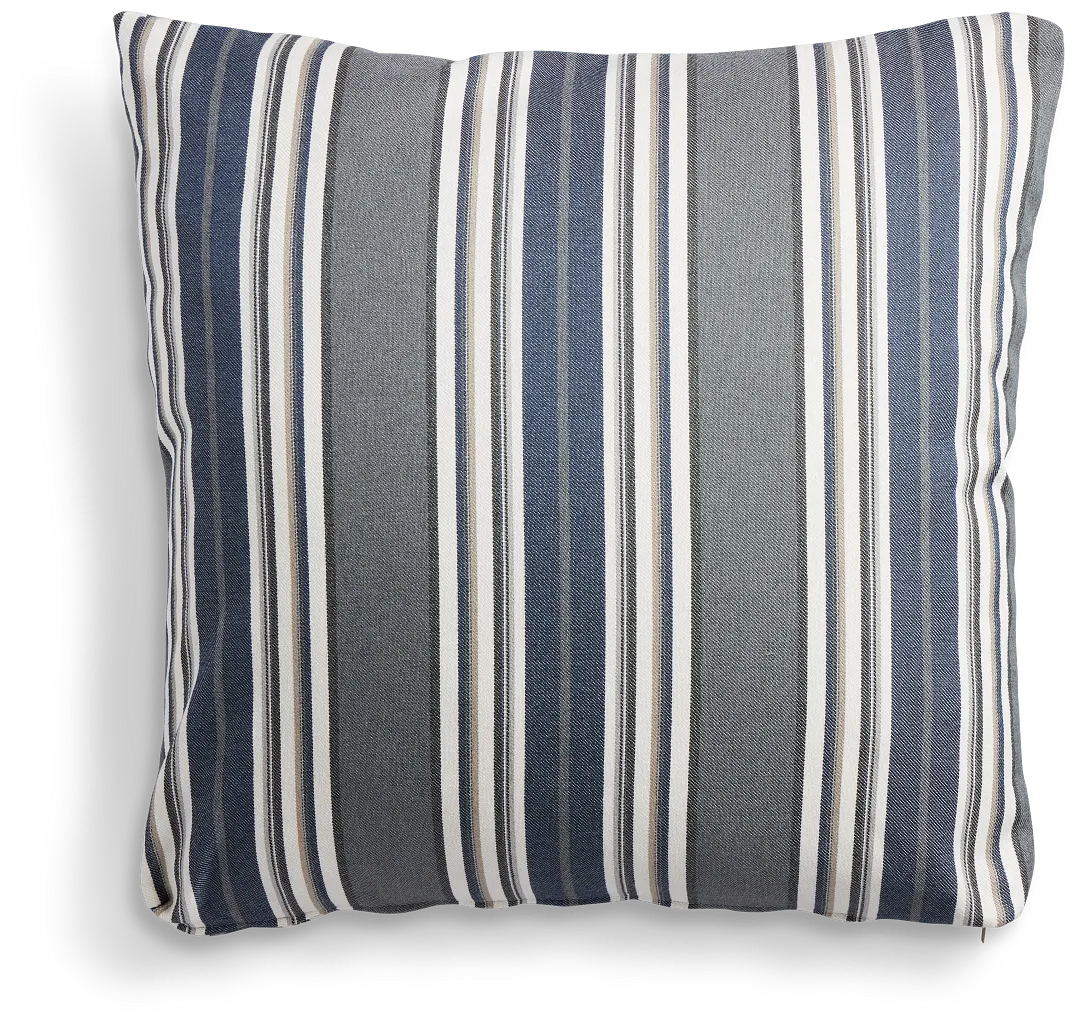 Amuse Blue Stripe 20" Accent Pillow