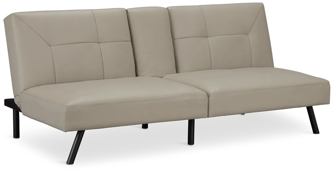 Andes Light Gray Micro Sofa Futon