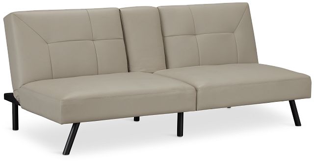 Andes Light Gray Micro Sofa Futon